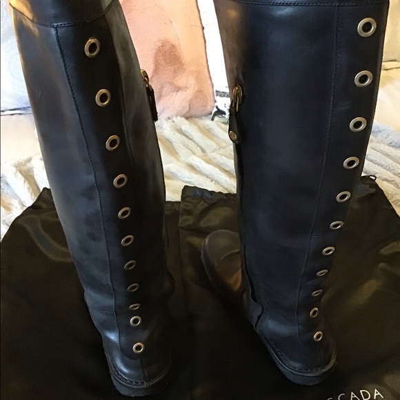 SOLD! Escada- Nubuck knee high leather boots. - Picture 7 of 8